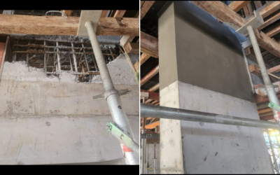 From Damage to Strength: A Concrete Pillar Transformed in Record Time!